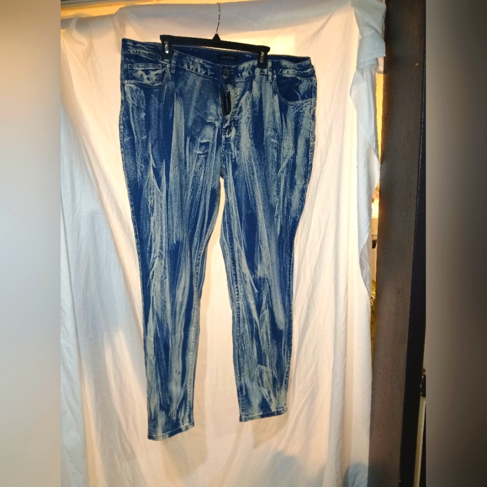 Ashley Stewart Blue Acid Wash Jeans